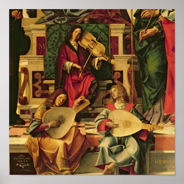 Detail der Engelmusiker Poster (Vorne)