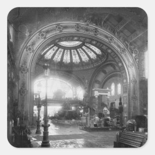 Detail der Galerie vom verschiedenen Quadratischer Aufkleber