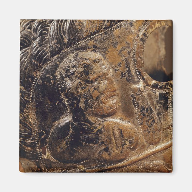 Detail der Gladiatorenmaske Magnet (Vorne)