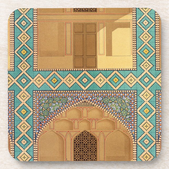 Detail der Hof-Säulengänge im Medrese-i-S Untersetzer (Vorderseite)