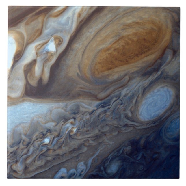 Detail der Jupiter-Atmosphären-großen roten Stelle Fliese (Vorderseite)