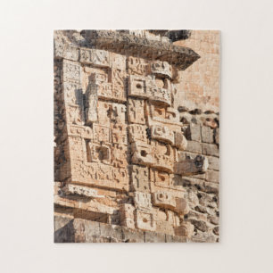Detail der Magier-Pyramide, Yucatan, Mexiko Puzzle