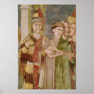 Detail der Musiker aus dem Leben des Hl. Poster