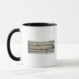 Detail der Peutinger Tabelle Tasse