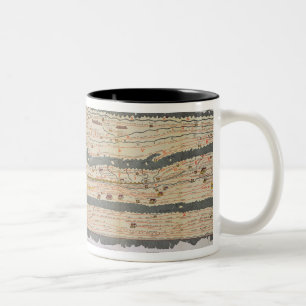 Detail der Peutinger Tabelle Zweifarbige Tasse