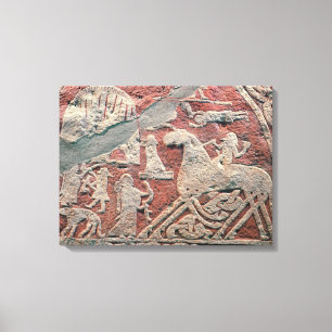 Detail der Zahlen, die eine Saga veranschaulichen Leinwanddruck