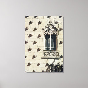 Detail des Äußeren der Casa de la Conchas Leinwanddruck