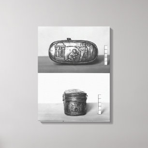 Detail des Deckels eines Pyxids Leinwanddruck