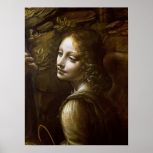 Detail des Engels, aus der Jungfrau des Poster