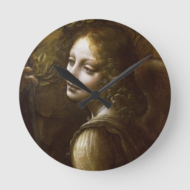 Detail des Engels Runde Wanduhr (Vorderseite)