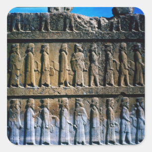 Detail des Entlastungsfrieses auf dem Treppenhaus Quadratischer Aufkleber