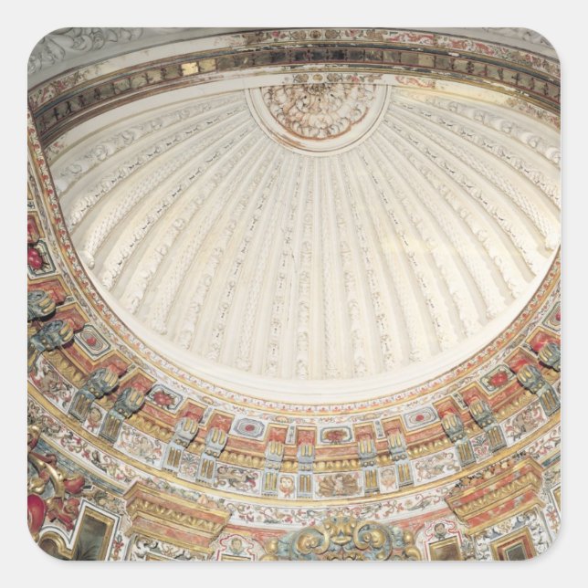 Detail des Gewölbes der Kapelle Quadratischer Aufkleber (Vorderseite)
