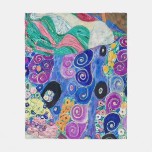 Detail des Maiden von Gustav Klimt Fleecedecke
