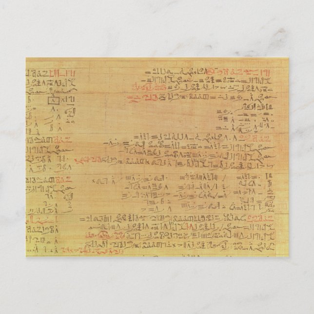 Detail des mathematischen Papyrus Rhind Postkarte (Vorderseite)