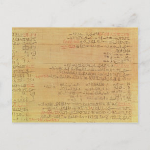 Detail des mathematischen Papyrus Rhind Postkarte