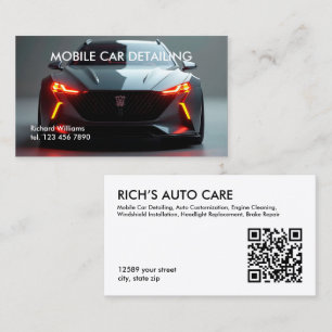 Detail des mobilen Auto - kundenspezifische QR Visitenkarte