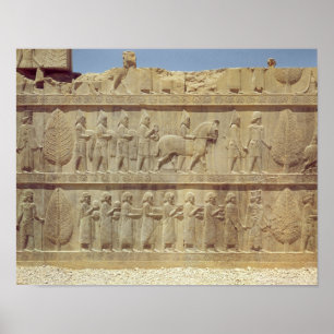 Detail des Relieffries auf der Osttreppe Poster