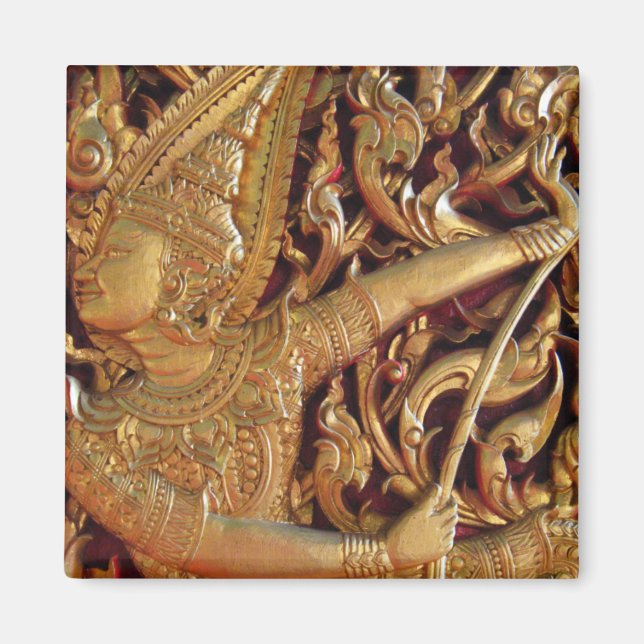 Detail des thailändisch-buddhistischen Tempels Magnet (Vorne)