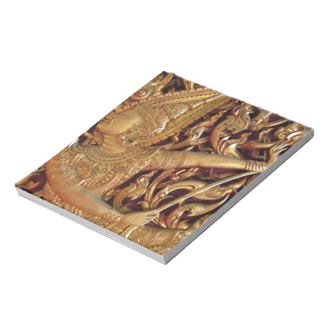 Detail des thailändisch-buddhistischen Tempels Notizblock (Rotiert)