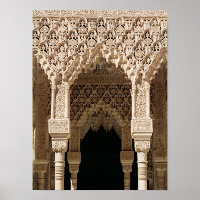 Detail einer Galerie vom Hof Poster (Vorne)