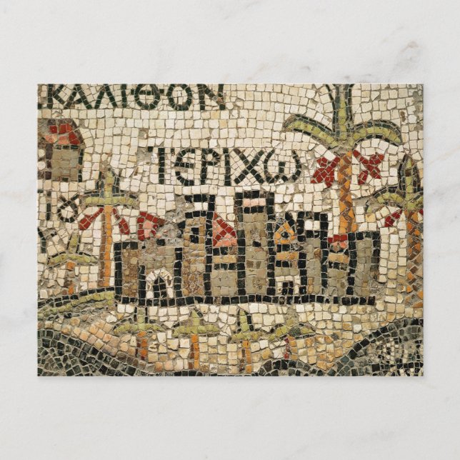 Detail einer Landkarte von Jericho Postkarte (Vorderseite)