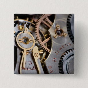 Detail einer Taschenuhr Button