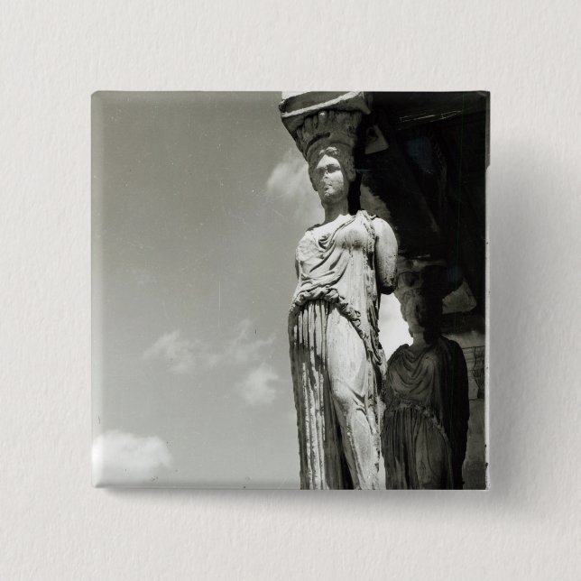 Detail eines Caryatid vom Erechtheion Button (Vorderseite)