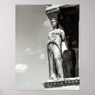 Detail eines Caryatid vom Erechtheion Poster