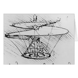 Detail eines Entwurfs für eine Flugmaschine,