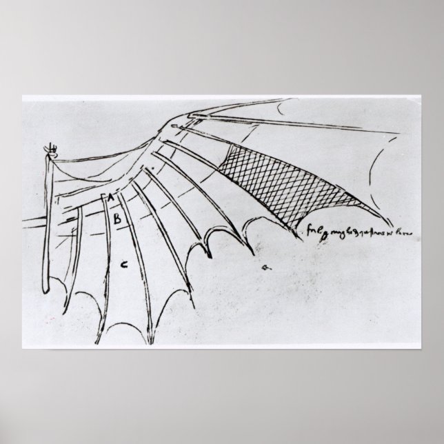 Detail eines mechanischen Flügels Poster (Vorne)