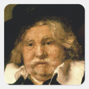 Detail eines Porträts eines alten Mannes, 1667 Quadratischer Aufkleber