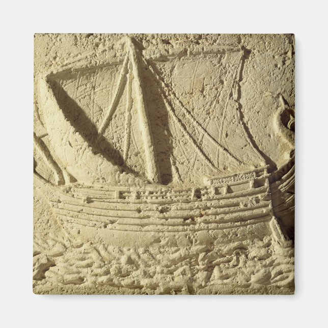 Detail eines Reliefs eines Schiffes, aus einem Sar Magnet (Vorne)