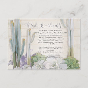 Detail-Ereignis-Richtungs-Wüsten-KaktusSucculent Begleitkarte