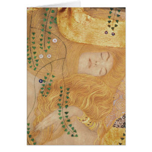 Detail Gustav Klimt der Wasser-Schlangen I