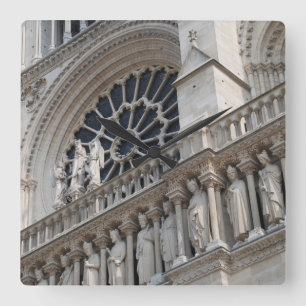 Detail Notre Dame Quadratische Wanduhr