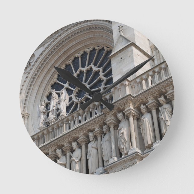 Detail Notre Dame Runde Wanduhr (Vorderseite)