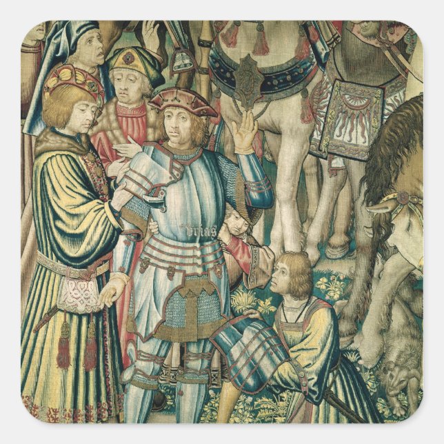 Detail Uriah der Hittite Quadratischer Aufkleber (Vorderseite)