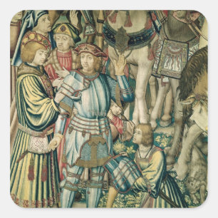 Detail Uriah der Hittite Quadratischer Aufkleber