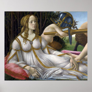 Detail Venus, Venus und Mars von Botticelli Poster