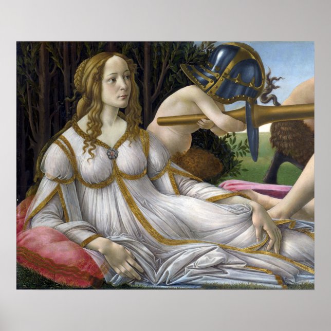 Detail Venus, Venus und Mars von Botticelli Poster (Vorne)