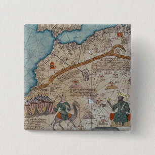 Detail vom katalanischen Atlas, 1375 Button