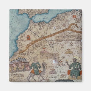 Detail vom katalanischen Atlas, 1375 Magnet