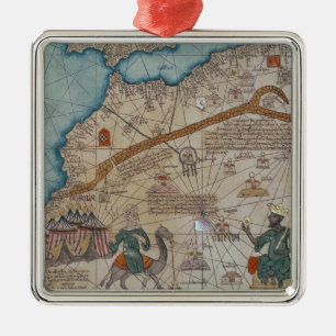 Detail vom katalanischen Atlas, 1375 Ornament Aus Metall