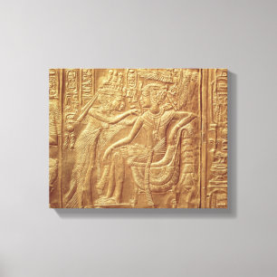 Detail vom kleinen Schrein von Tutankhamun Leinwanddruck