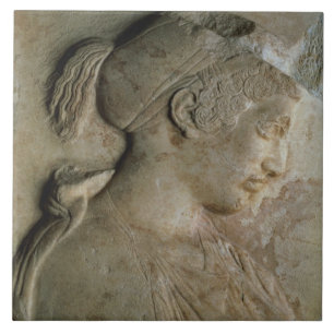 Detail vom stela von Philis, von Thasos, c.5t Fliese