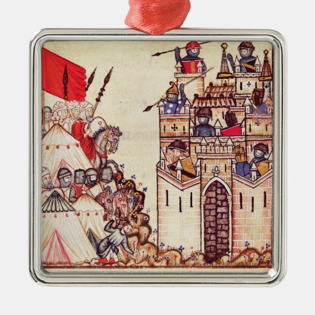 Detail von Cantiga 28 Silbernes Ornament (Vorne)