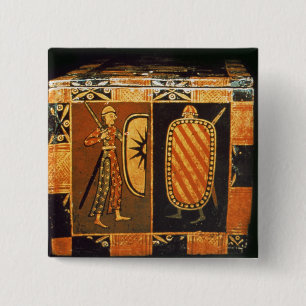 Detail von einem Hochzeitskasten Button