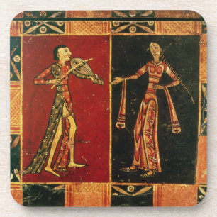 Detail von einem Hochzeitskasten, der einen Getränkeuntersetzer