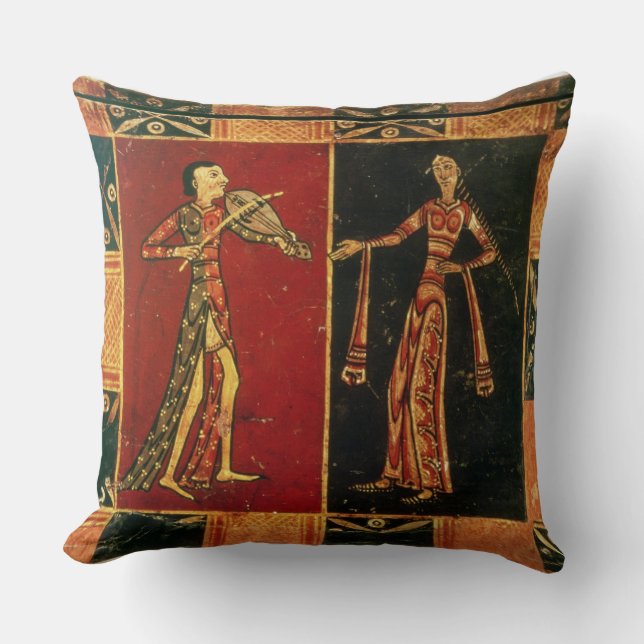 Detail von einem Hochzeitskasten, der einen Kissen (Vorderseite)