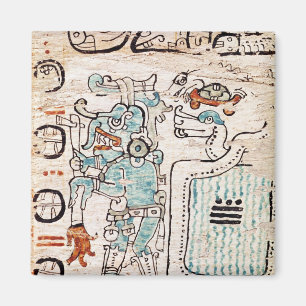 Detail von einem Mayakodex Magnet